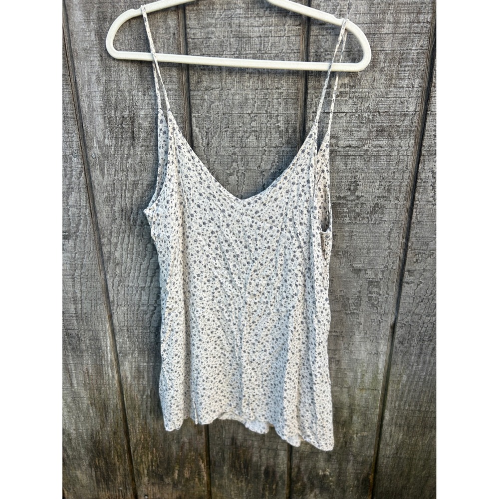 Brandy Melville Grey Floral Cami Cover Coastal Grandma Cottagecore  Surfer girl